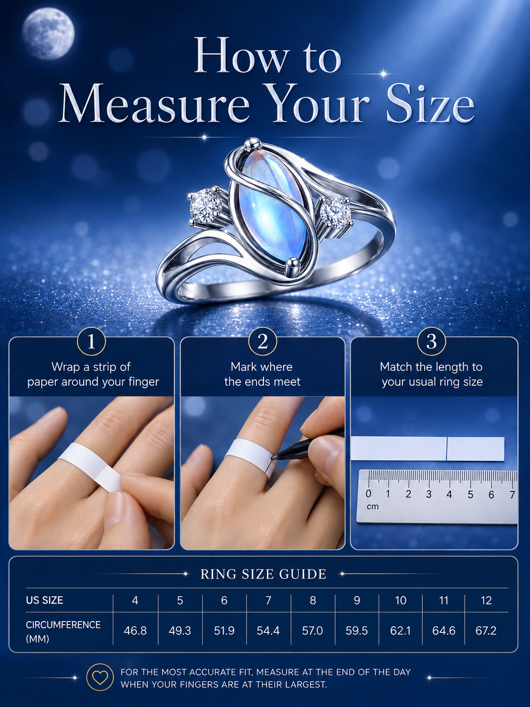925 Silver Rainbow Moonstone Ring✨Jewelry Trend