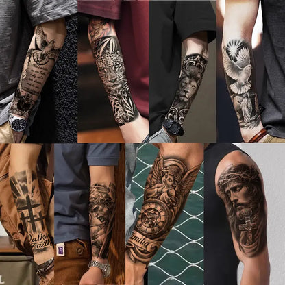 Large Black Temporary Tattoo Stickers