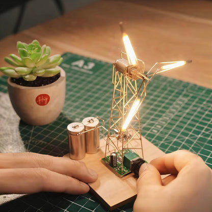 🏆Hot Sale 💡DIY Industrial Retro Windmill Lamp | Hand-Craft Your Own Warm Ambience