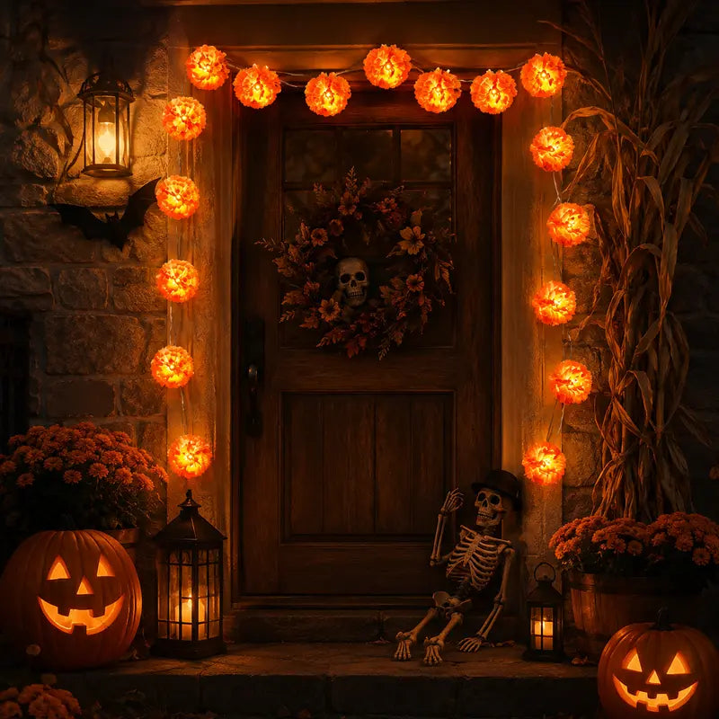 🎃Holiday Trend🌼 Marigold Flower String Lights