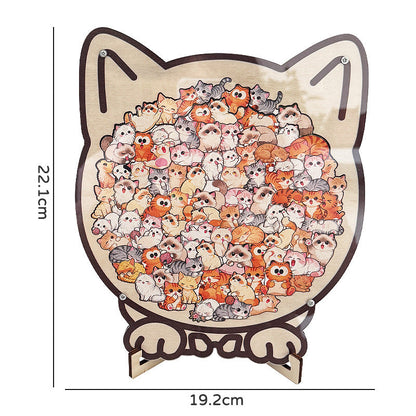 🐱 Cat Wooden Puzzle Decor – Relaxing Puzzle Gift For Cat Lovers
