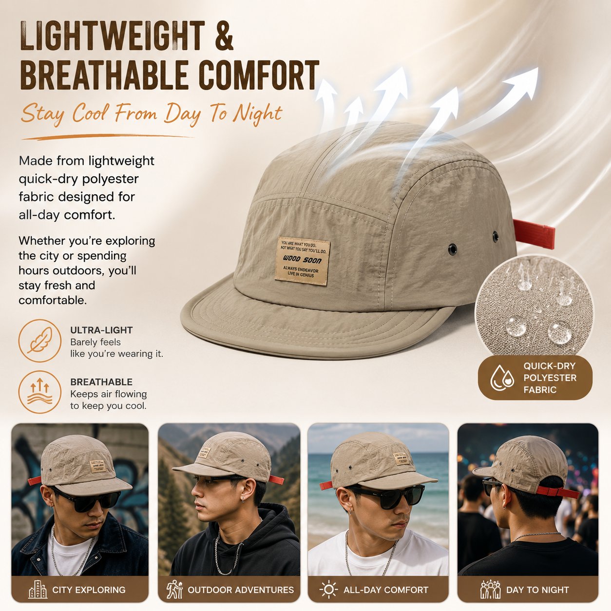 🔥49% OFF- 🧢 Vintage Japanese-Inspired Quick-Dry Breathable Snapback Cap