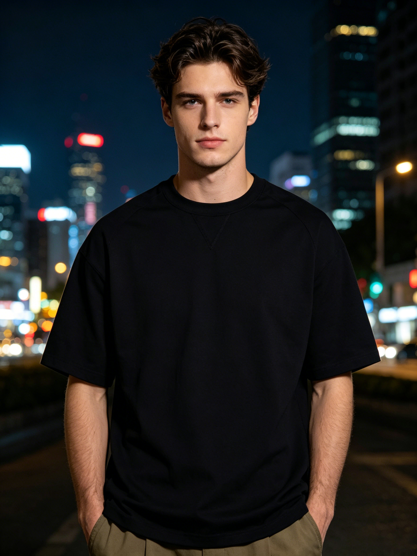 Men's Micro French Terry Oversized T-Shirt Fabric Top