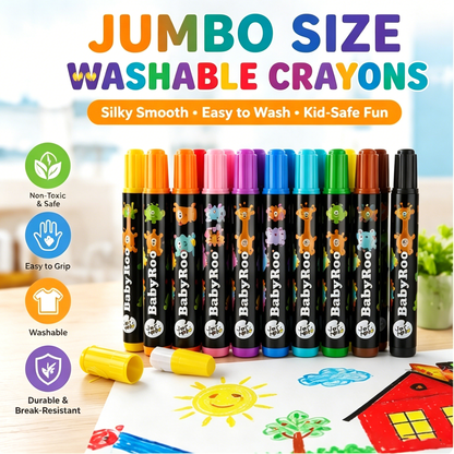 🎨🖍️ Magic Silky Washable Crayons Set™