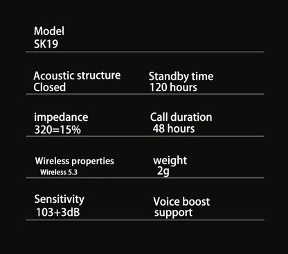 Mini Invisible Headphones Bluetooth 5.4 True Wireless In-Ear Earphones