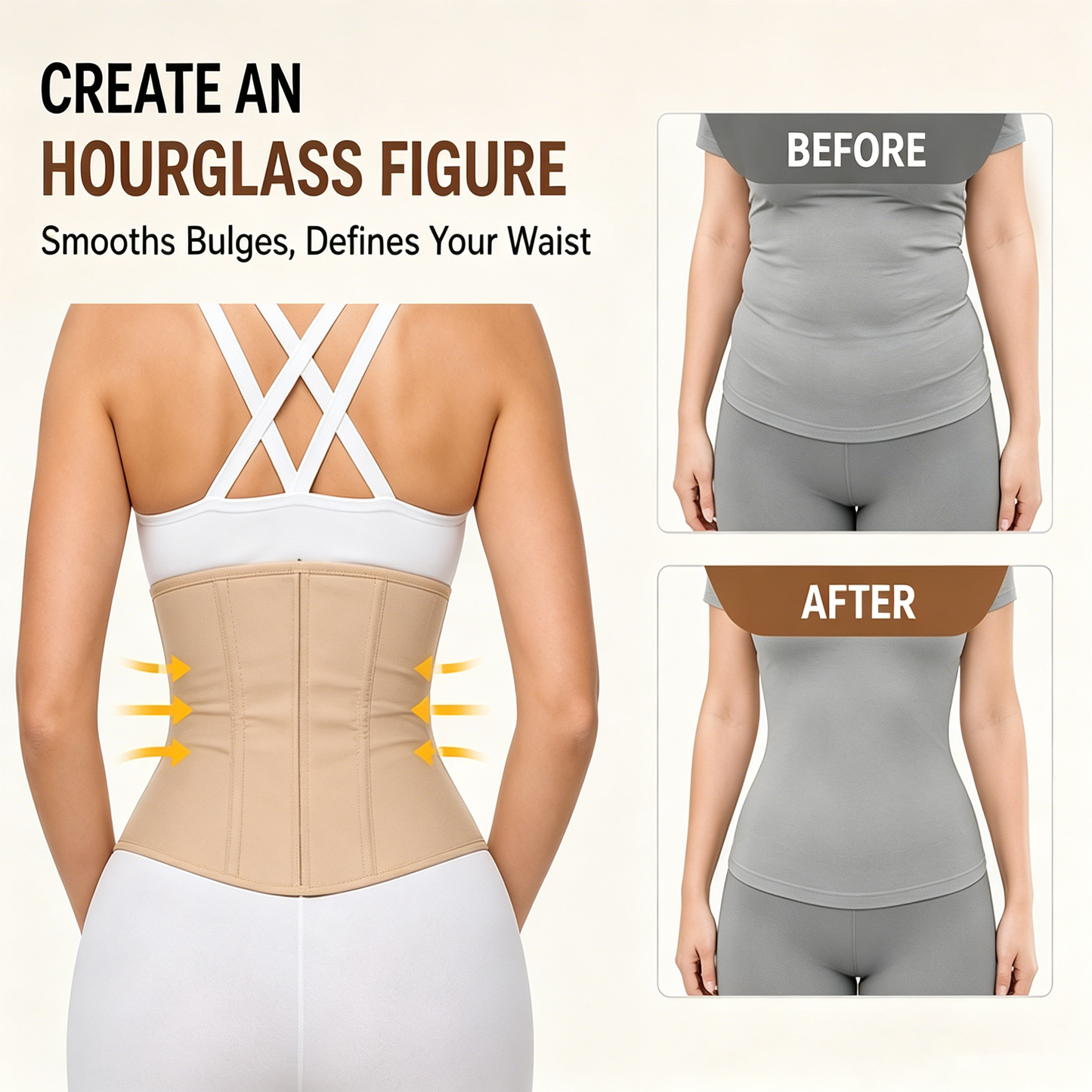 🔥✨ Snatch Your Waist Instantly — Waist Trainer Corset Shapewear 💃