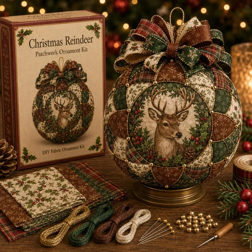 ❤️Beginner-Friendly🎄Christmas Classics Patchwork Ornament DIY Kit
