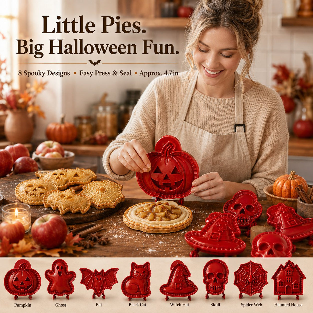 🎃  Halloween Mini Hand Pie Mold Set