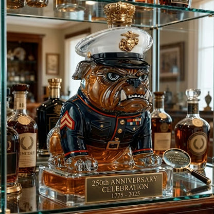 🔥HOT SALE 49% OFF👑🥃Marine Corps The 250th Anniversary Devil Dog Whiskey Bottle