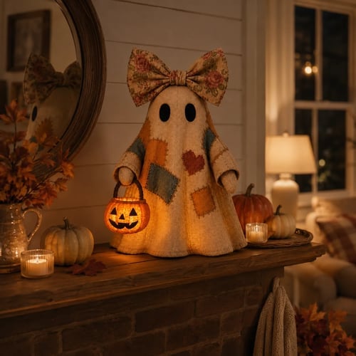 🔥🎁【Halloween Gifts】Lighted Vintage Patchwork Ghost