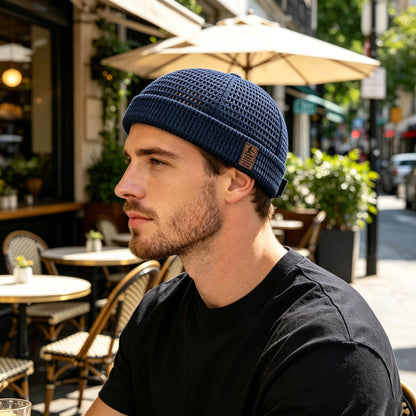 🧢 Men’s Breathable Brimless Docker Hat – Cool & Minimal Style 🔥