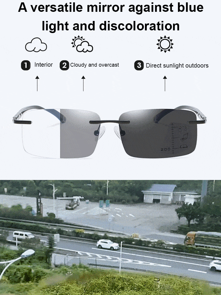 Diamond Edge Frameless Glasses – Blue Light Blocking Clear Readers for Men & Women