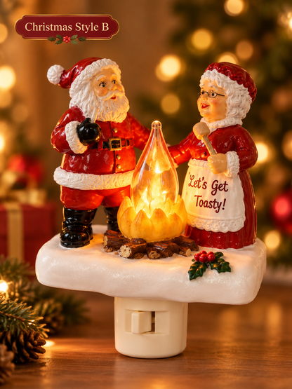 🎄 3D Christmas Plug-In Night Light – Warm Glowing Holiday Wall Décor