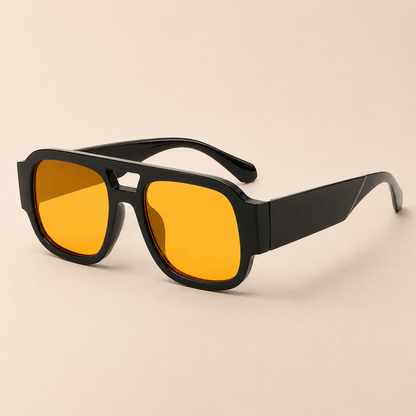 Stylish Aviator Sunglasses for Men and Women , Trendy Rectangle, Fashionable Design, Perfect for Outdoor Activities and Daily Wear