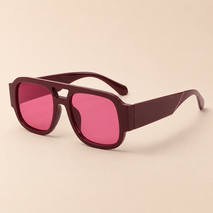 Stylish Aviator Sunglasses for Men and Women , Trendy Rectangle, Fashionable Design, Perfect for Outdoor Activities and Daily Wear