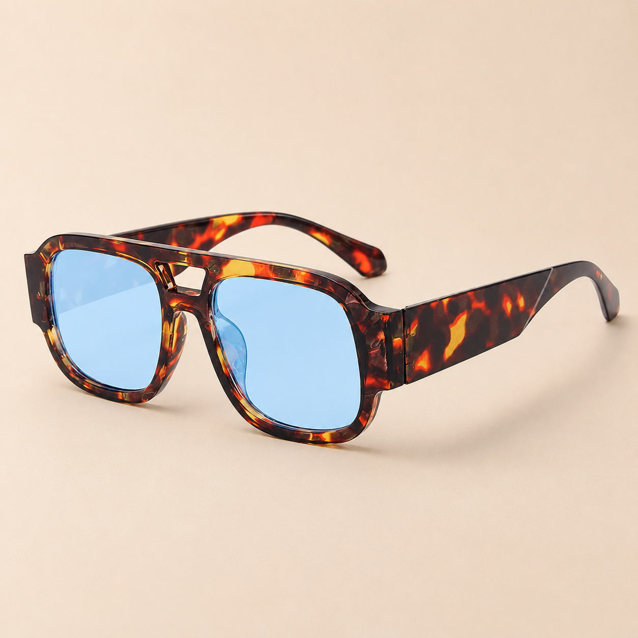 Stylish Aviator Sunglasses for Men and Women , Trendy Rectangle, Fashionable Design, Perfect for Outdoor Activities and Daily Wear