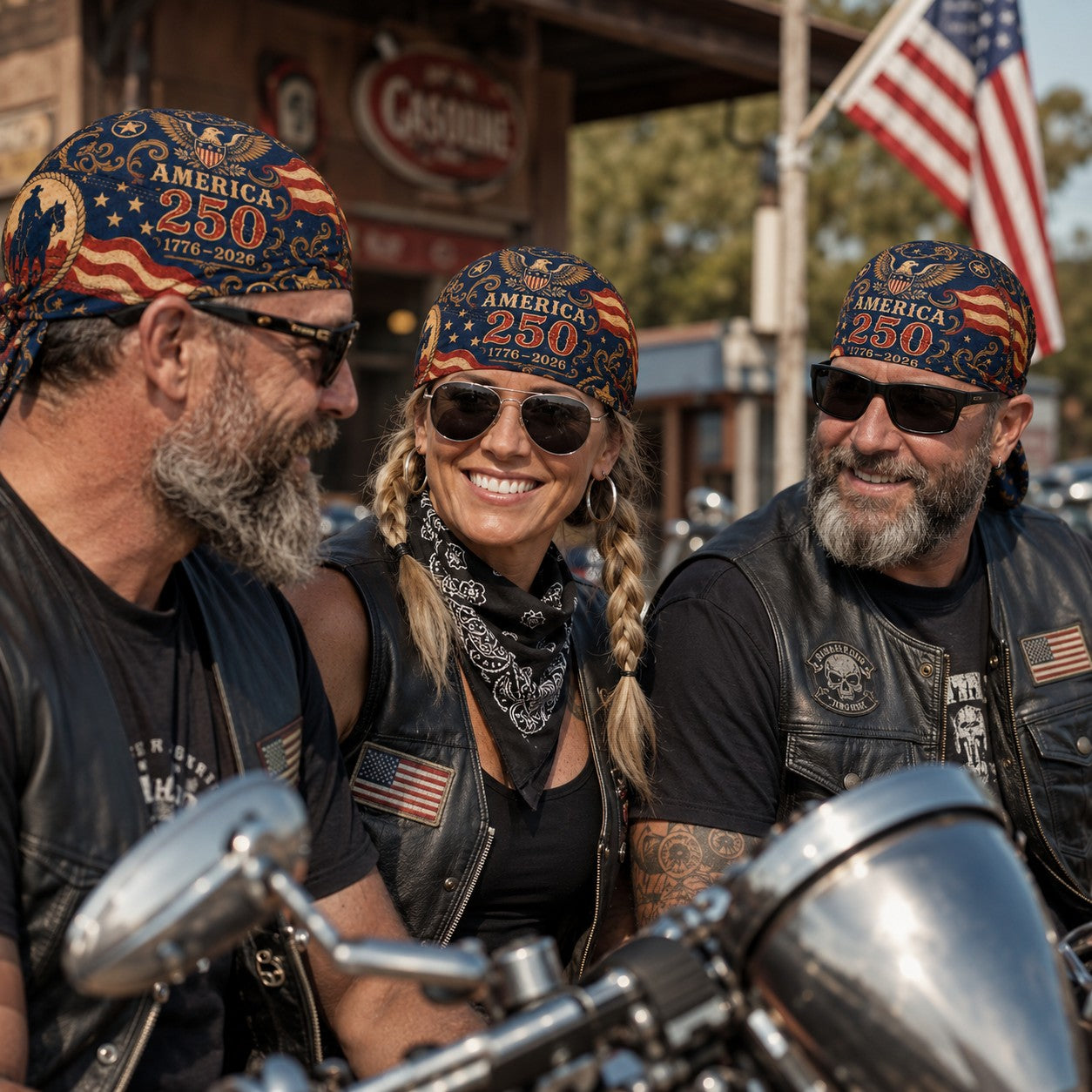 Last Day 49% OFF🔥America 250 Cycling Pirate Hat / Biker Headwrap
