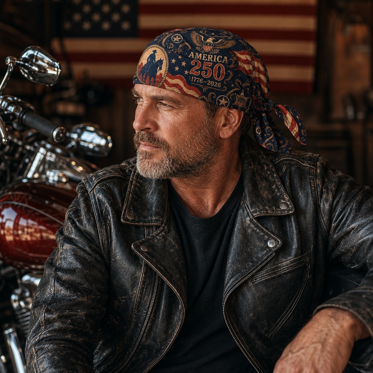 Last Day 49% OFF🔥America 250 Cycling Pirate Hat / Biker Headwrap