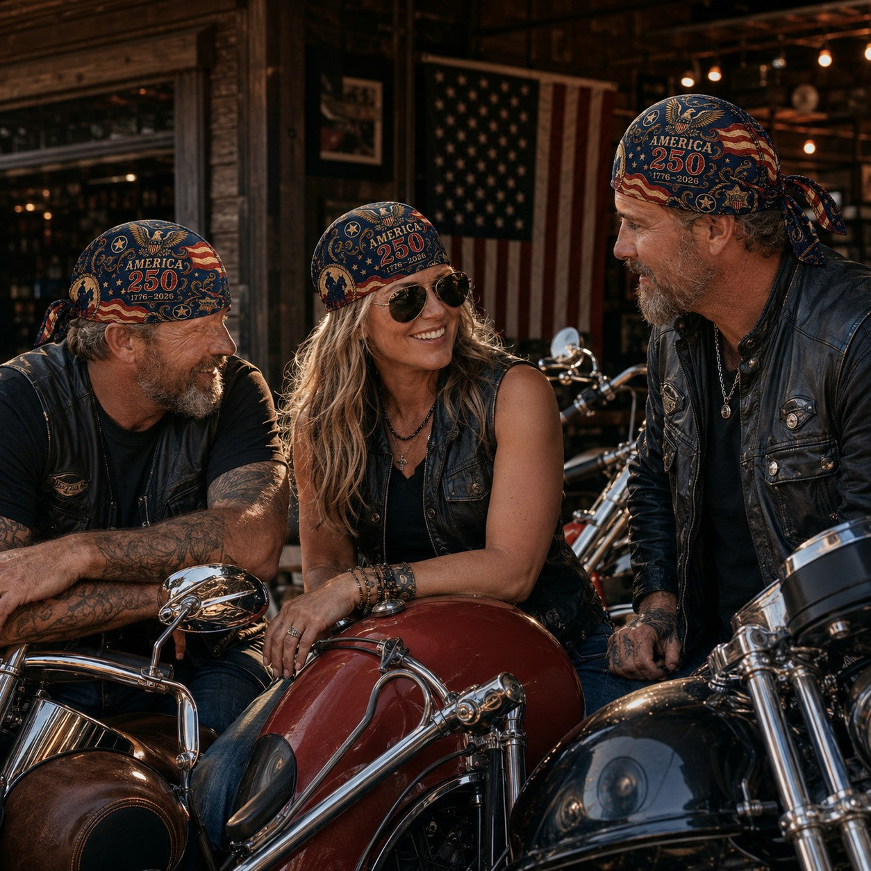 Last Day 49% OFF🔥America 250 Cycling Pirate Hat / Biker Headwrap