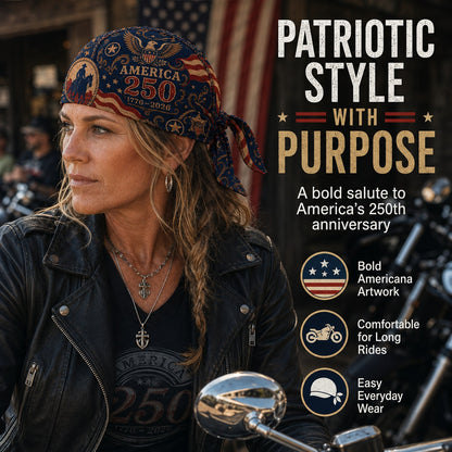 Last Day 49% OFF🔥America 250 Cycling Pirate Hat / Biker Headwrap