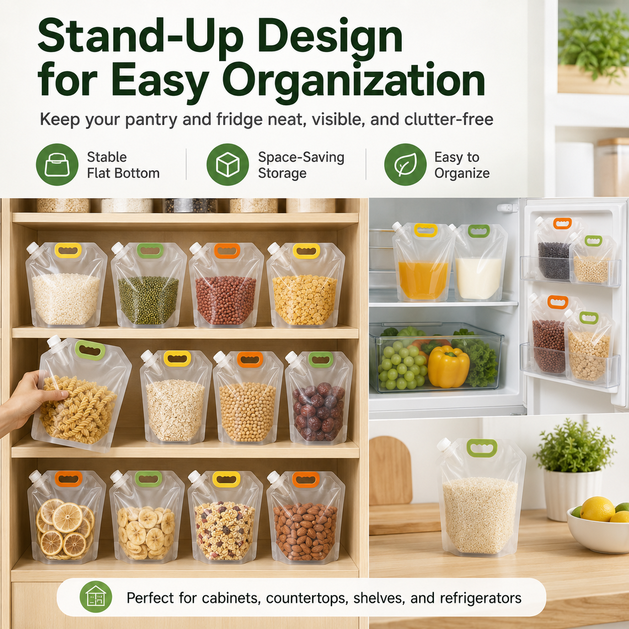 🔥 Best Seller | 5PCS Reusable Stand-Up Food Storage Bags