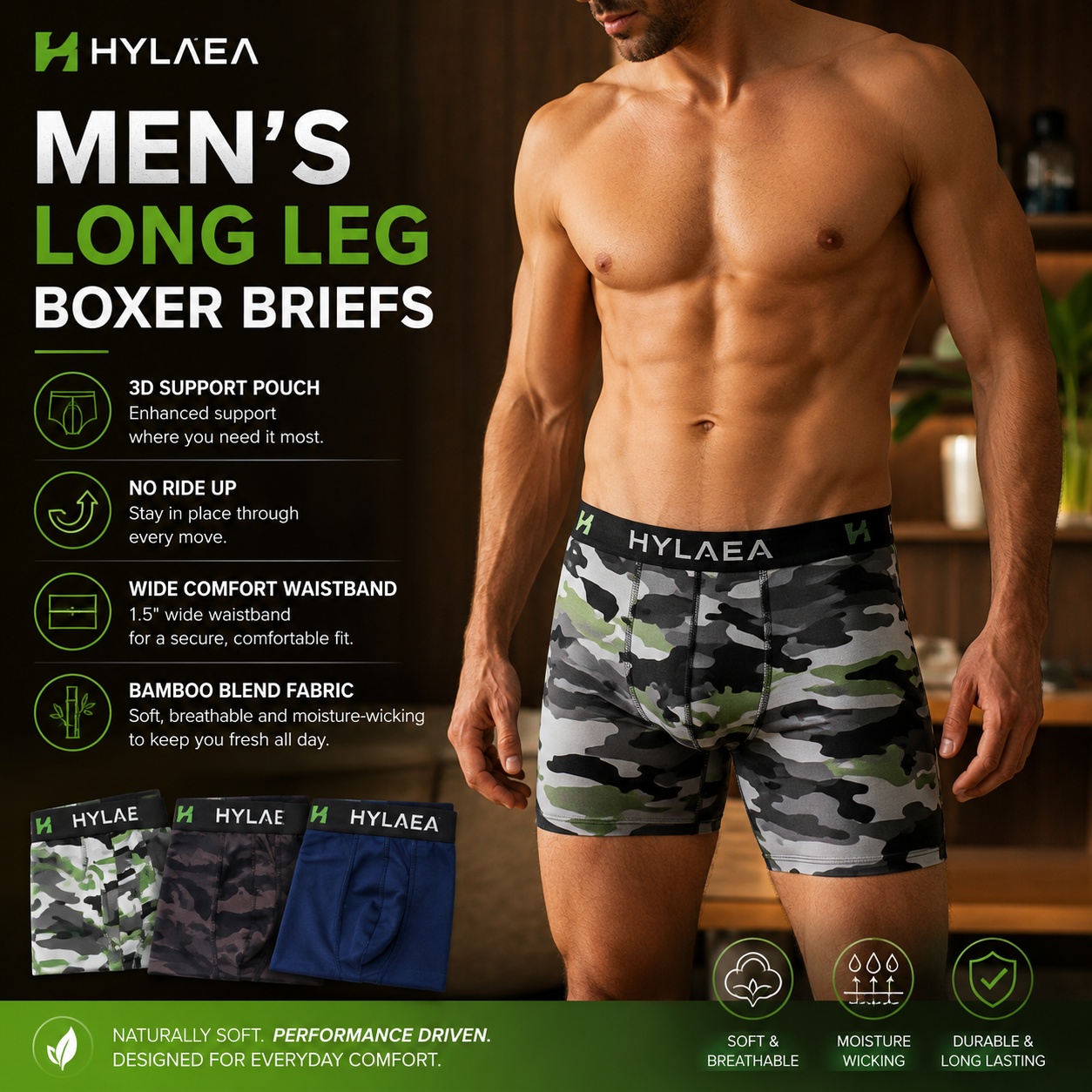 🔥Hot Sale | Men's Bamboo Boxer Briefs