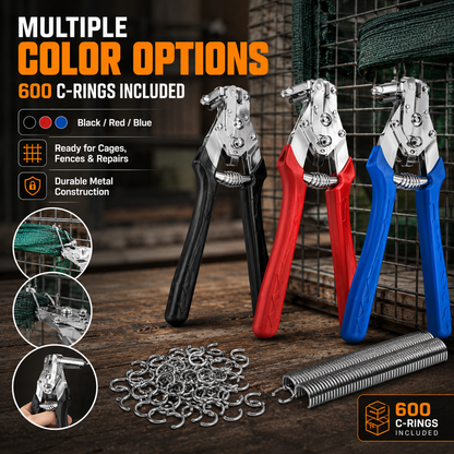 🔥Hot Seller | Hog Ring Pliers Kit with 600 M-Clips
