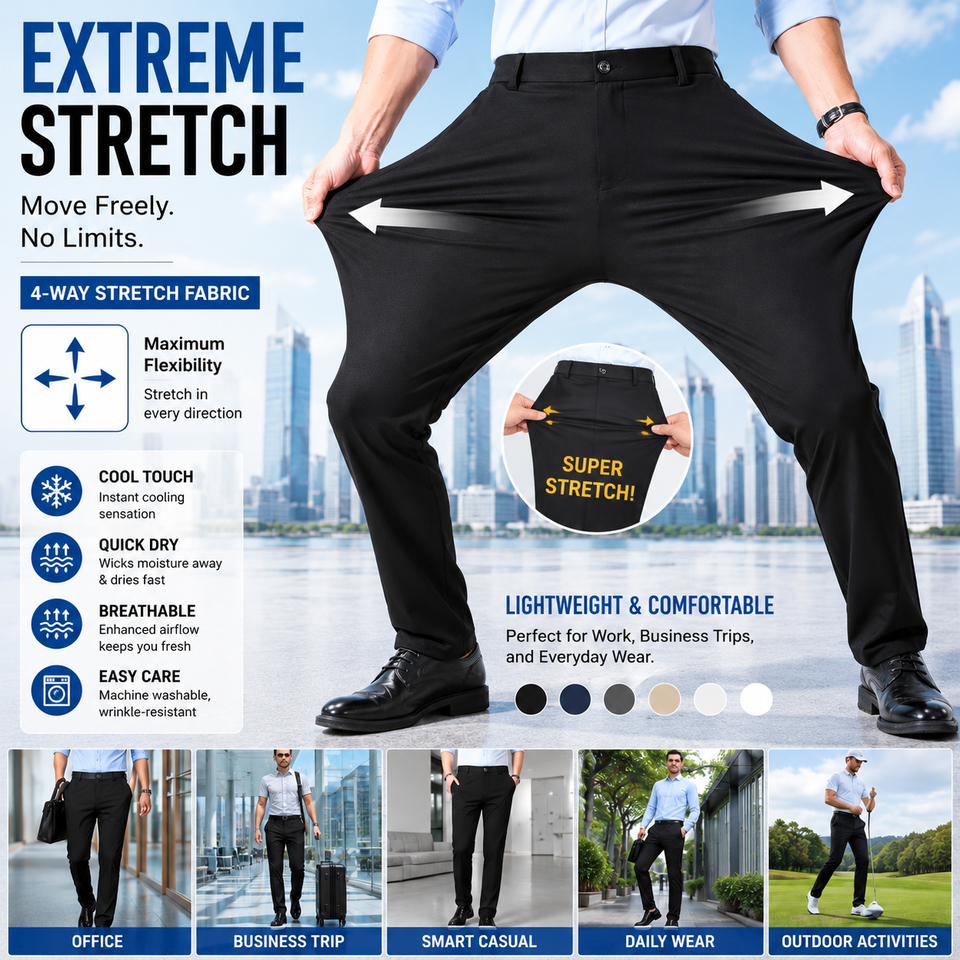 🔥Hot Seller | Men's Summer Cooling Stretch Slacks