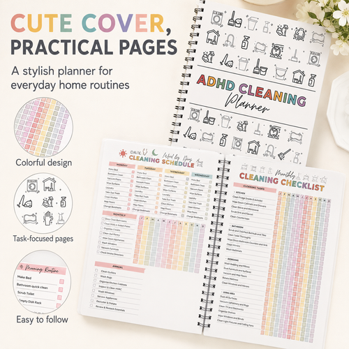 💥New Arrival | Cleaning Planner Spiral Bound Notebook