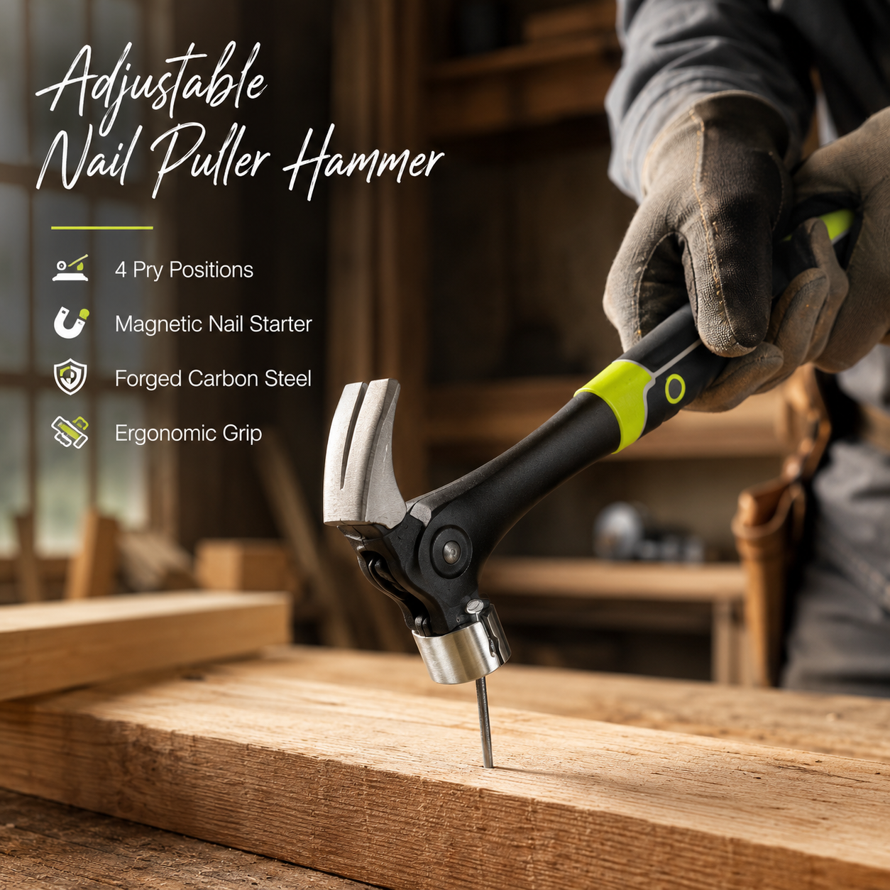 🔥 Hot Sale | Steel 16 oz. Indexing Claw Hammer