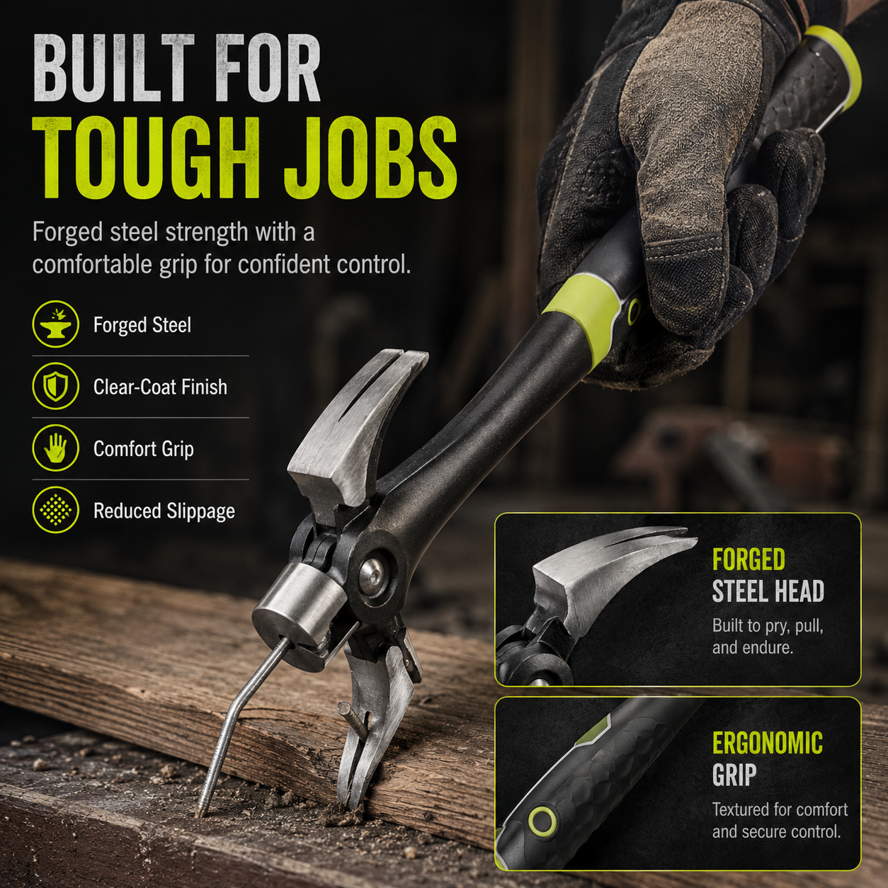 🔥 Hot Sale | Steel 16 oz. Indexing Claw Hammer