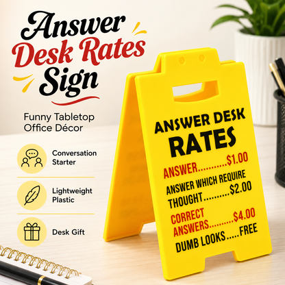 💥New Arrival 🎁Answer Desk Rates Sign