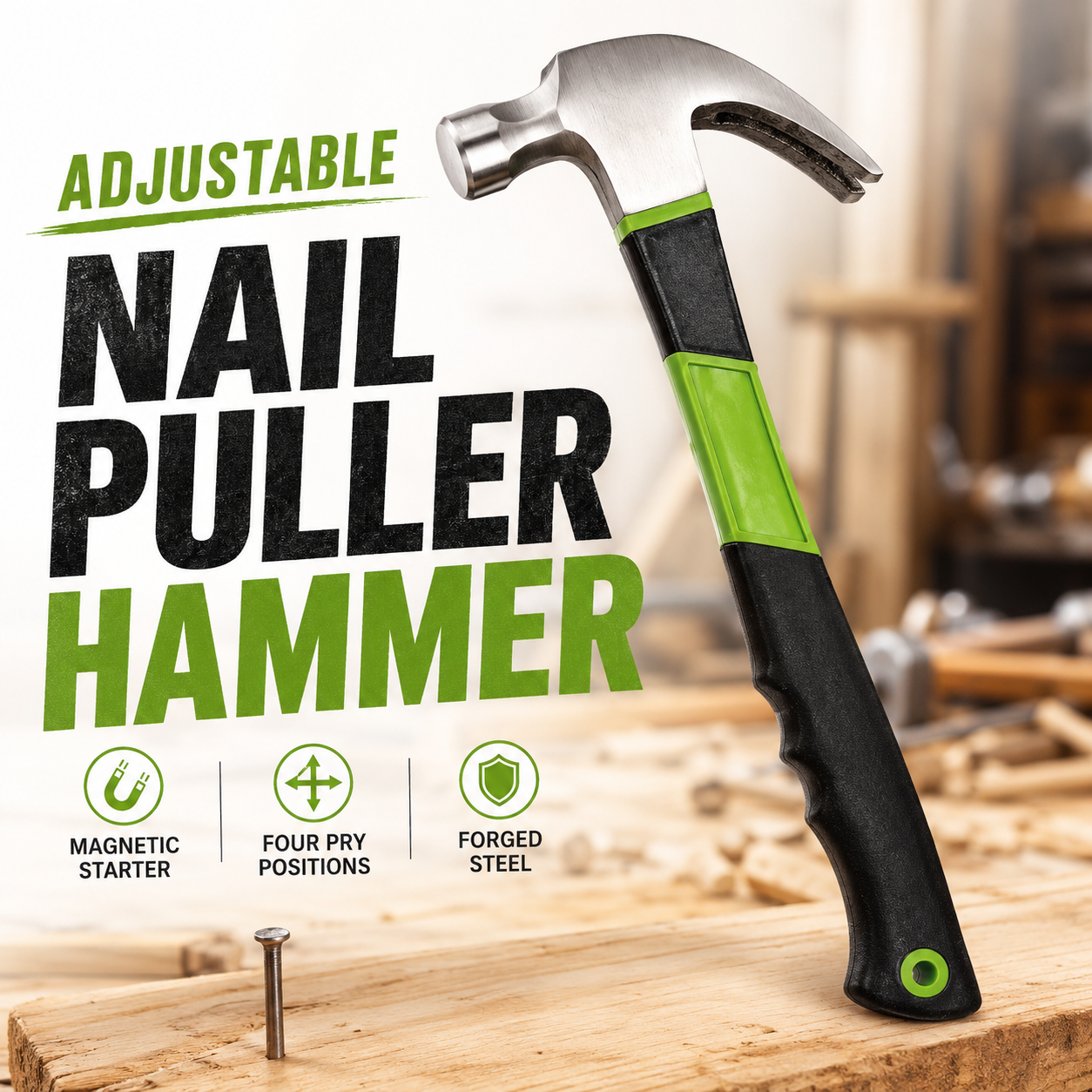 🔥 Hot Sale | Steel 16 oz. Indexing Claw Hammer