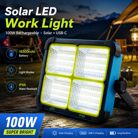 🔥 Hot Sale | Solar Rechargeable LED Work Light