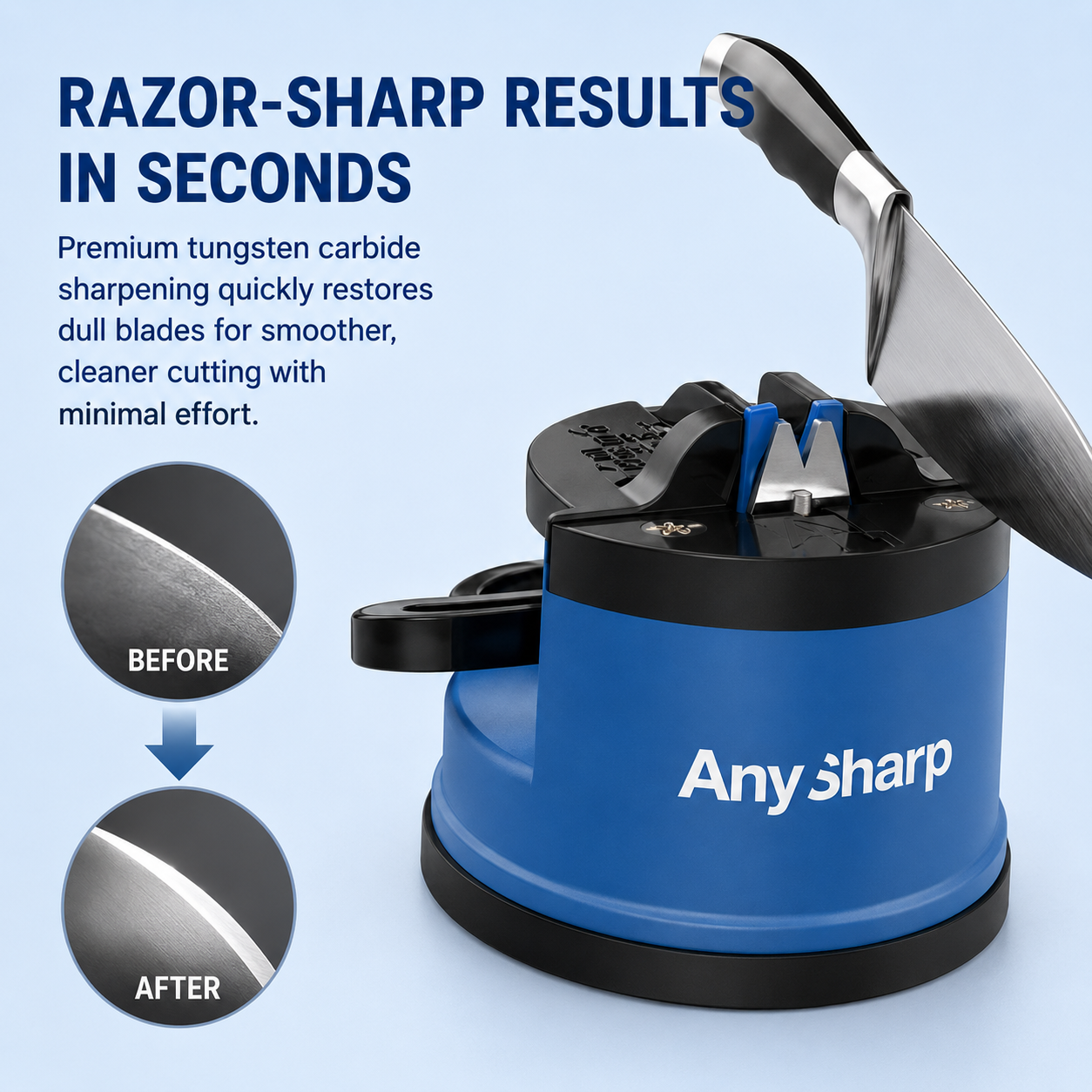 🔥 Kitchen Essential | Hands-Free Knife Sharpener