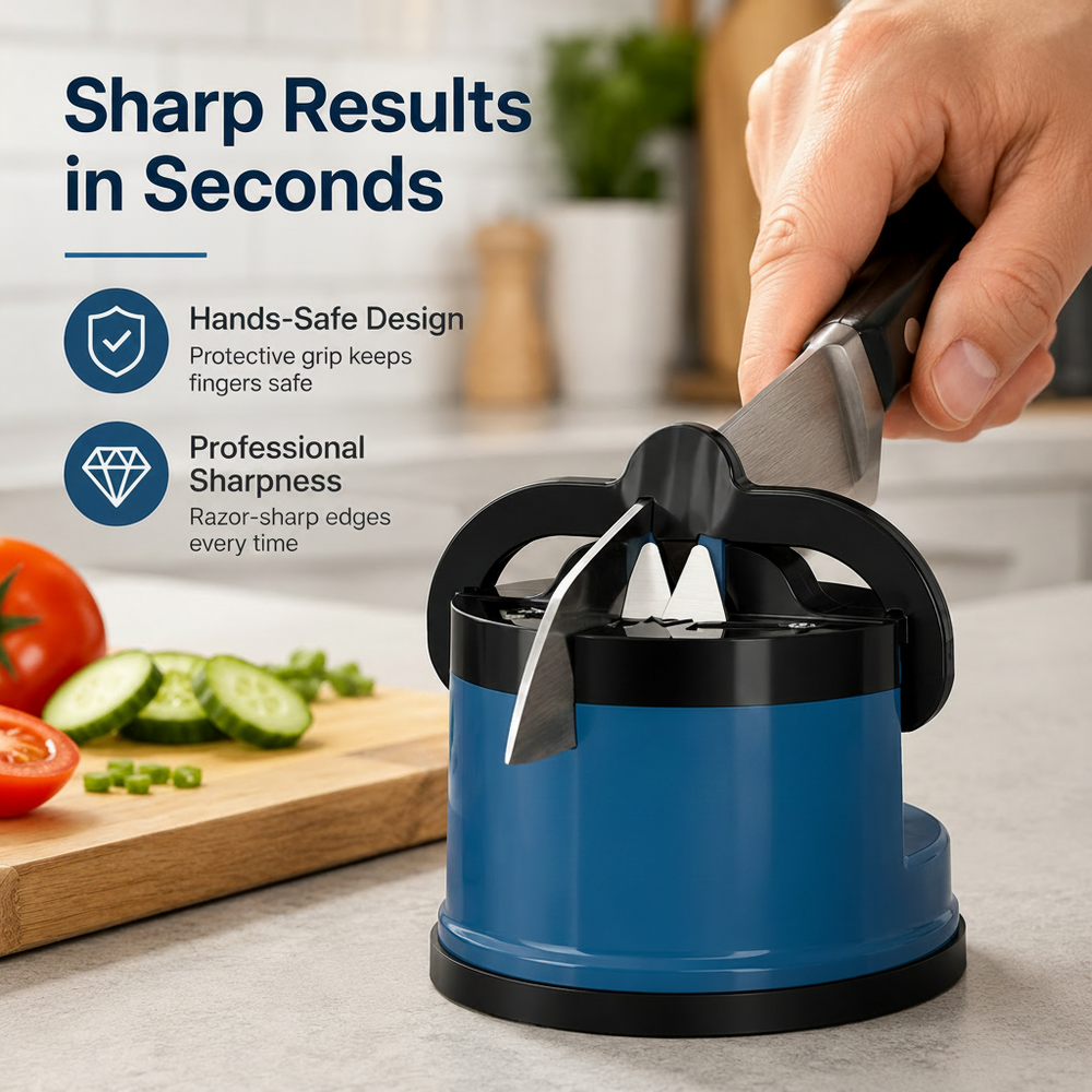 🔥 Kitchen Essential | Hands-Free Knife Sharpener