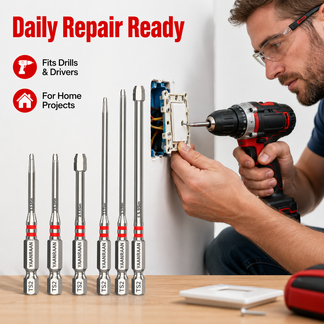 🔥6-Piece Screwdriver Bit Set: Featuring magnetic hexagonal shanks and a unique pagoda-shaped internal hex design