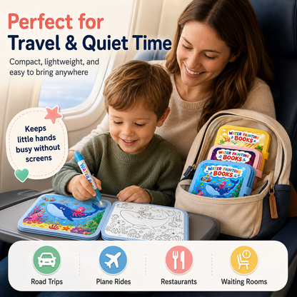 🎨Toddler Watercolor Art Books – Travel Ready