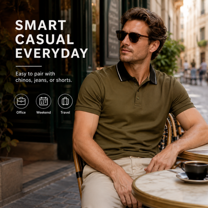 👕 Men's Stylish Polo Shirt | 49% OFF Today!