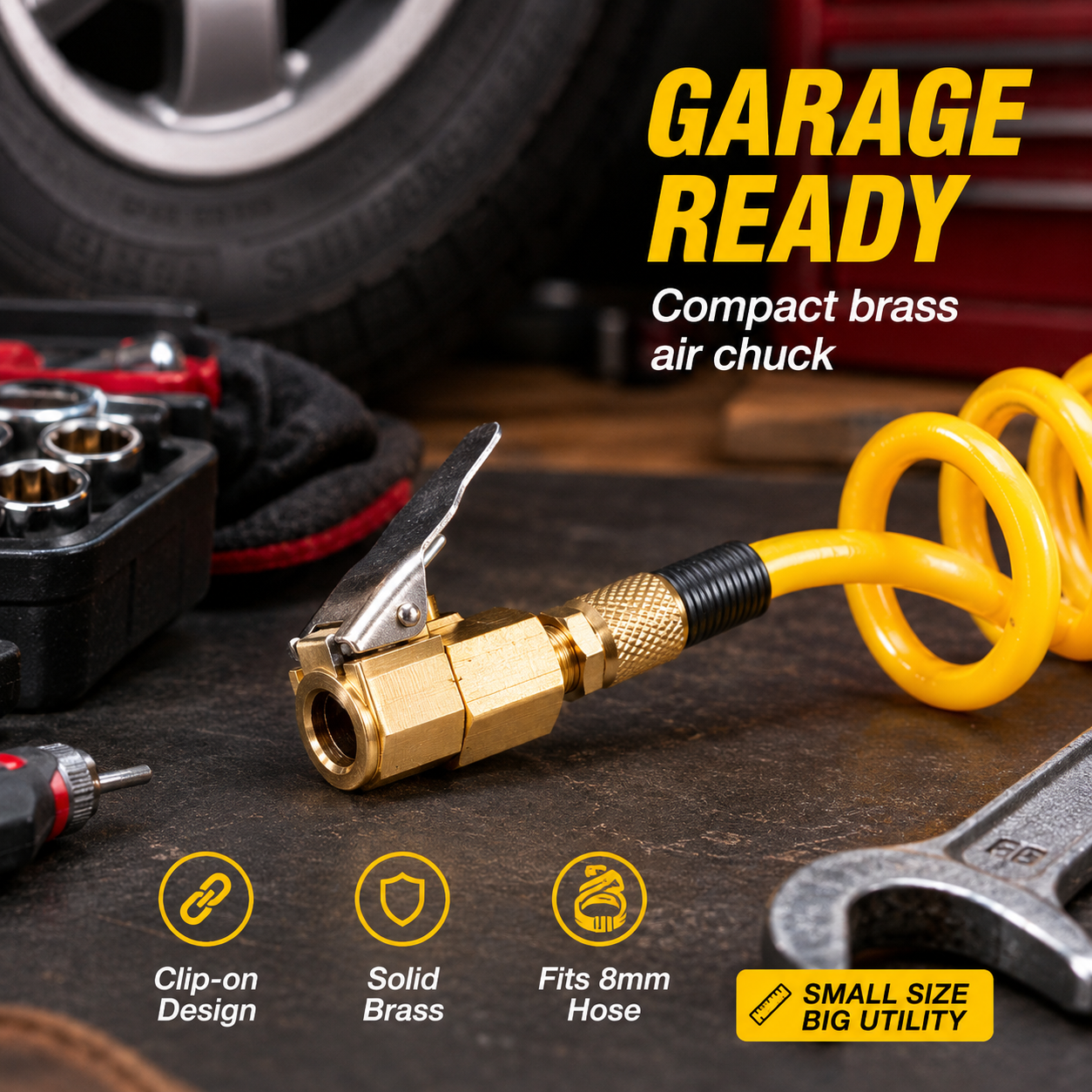 🔥Hot Sale 49% OFF🔥Tire Air Chuck with Clip Adapter