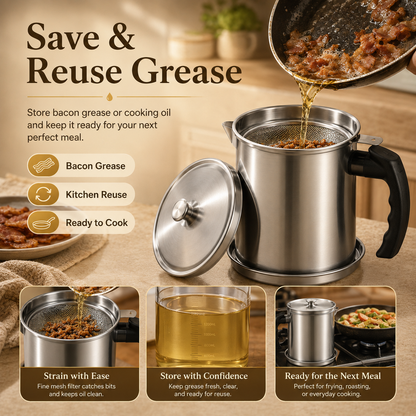 🔥 Hot Sale | Modern Kitchen Oil Dispenser with Tray & Lid