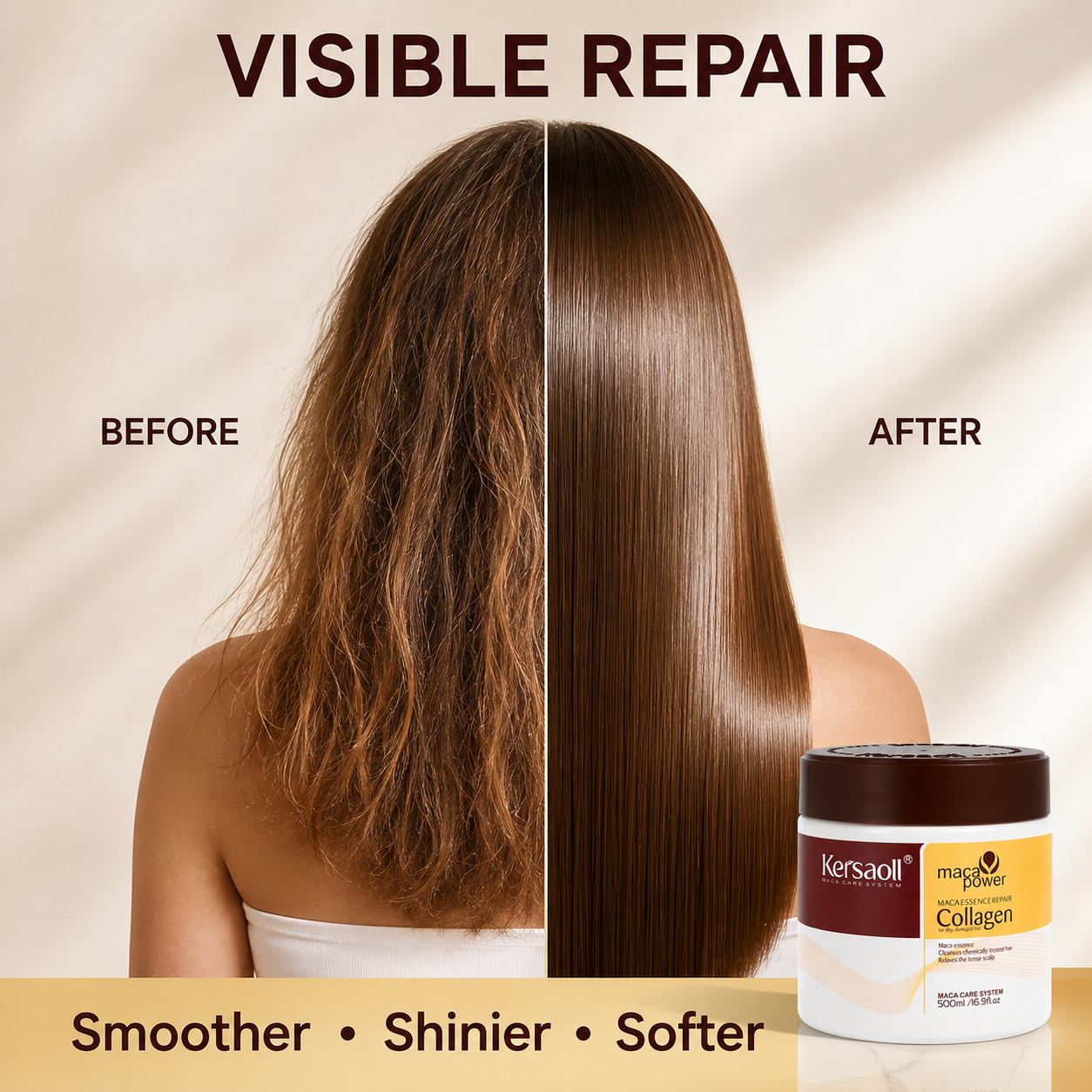 ✨ Bestseller Collagen Hair Mask 500ml – Deep Repair with Argan Oil 💖