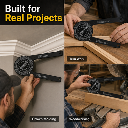 🔥 Bestseller 7-Inch Aluminum Miter Saw Protractor – Rust-Proof Angle Finder Tool ⚡