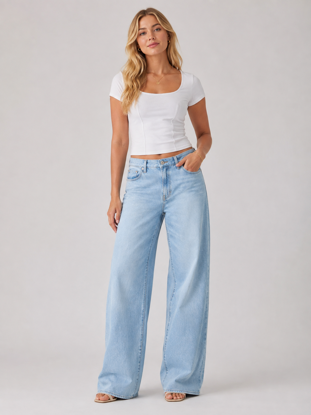 🔥Hot Sale Up to 49% Off | Women's Casey Low Rise Baggy Jeans – Lighter Blue Y2K Denim