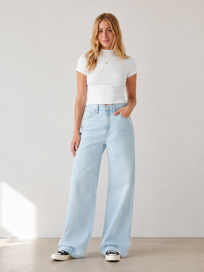 🔥Hot Sale Up to 49% Off | Women's Casey Low Rise Baggy Jeans – Lighter Blue Y2K Denim
