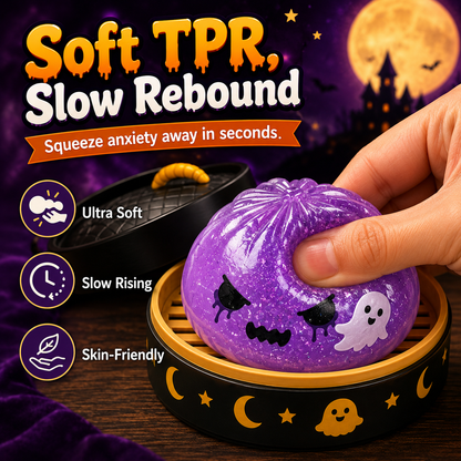🎃 Glitter Ghost Squeeze Toys – Spooky Fidget Set for Halloween Party Favors & Stress Relief