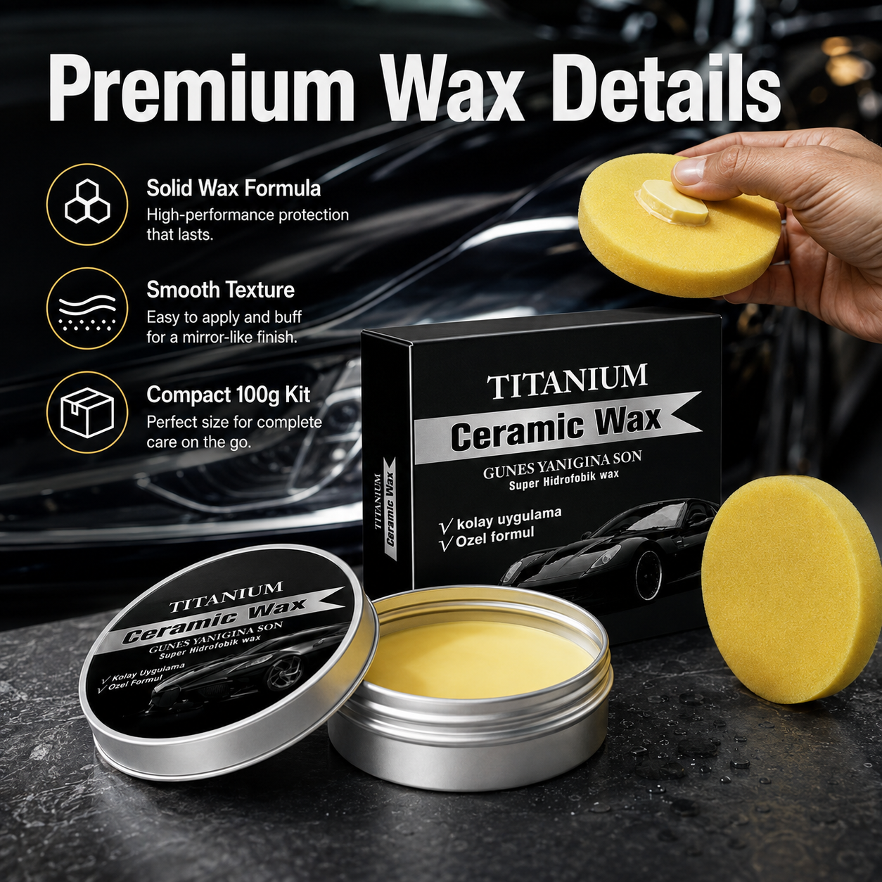 🚗 Hot Deal | Titanium Ceramic Car Wax – Long-Lasting Protection