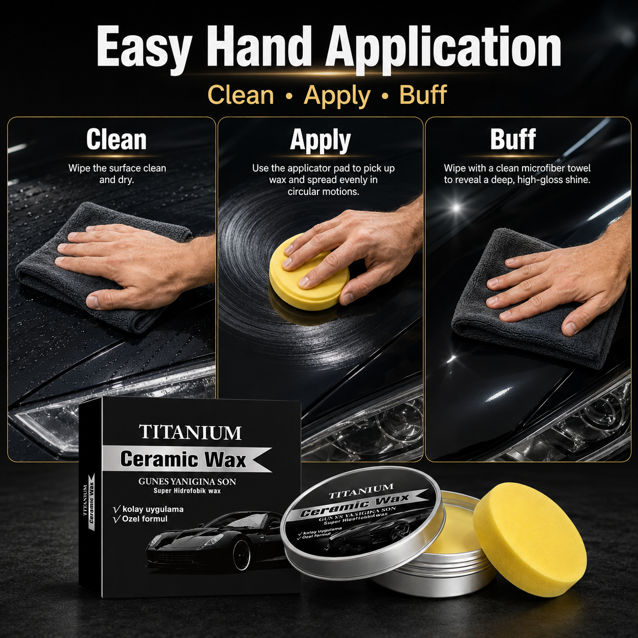🚗 Hot Deal | Titanium Ceramic Car Wax – Long-Lasting Protection