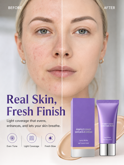 ✨ Hot Sale | Perfect Cover Serum BB Cream – Hydrating, Skin-Rejuvenating & Glass Skin Finish