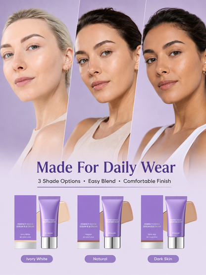 ✨ Hot Sale | Perfect Cover Serum BB Cream – Hydrating, Skin-Rejuvenating & Glass Skin Finish